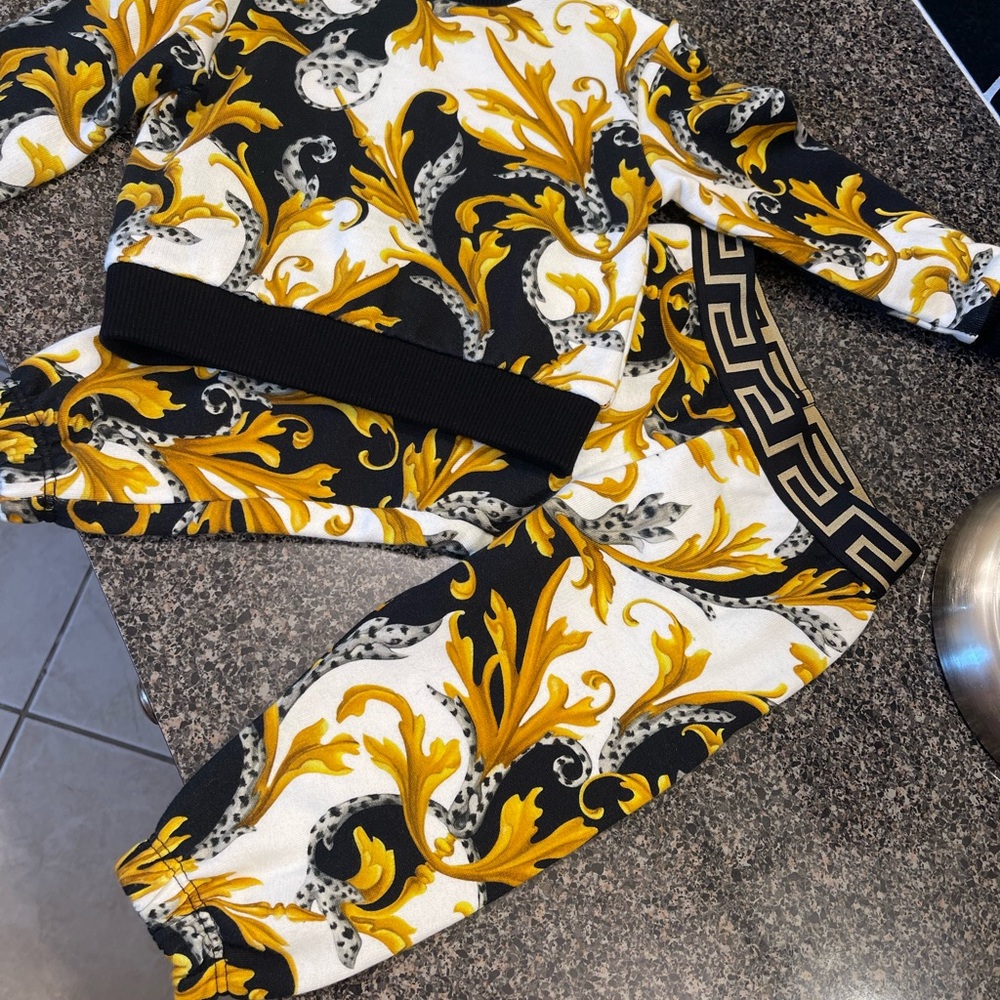 Versace Kids Matching Set - Black, Gold, White